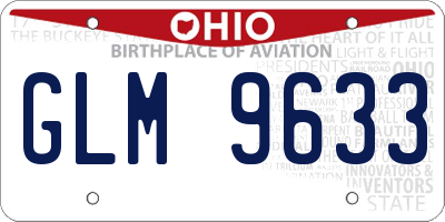 OH license plate GLM9633