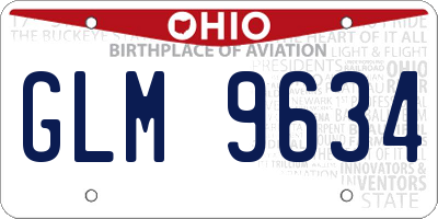 OH license plate GLM9634