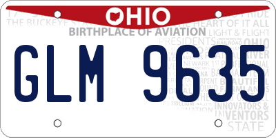 OH license plate GLM9635