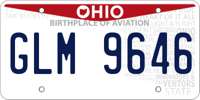 OH license plate GLM9646