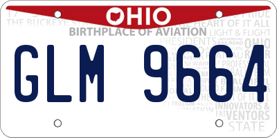 OH license plate GLM9664