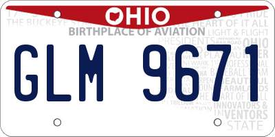 OH license plate GLM9671