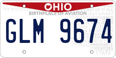 OH license plate GLM9674