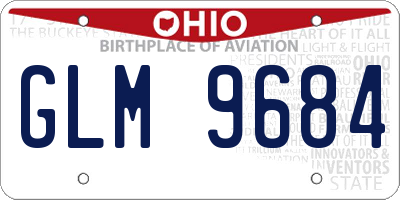 OH license plate GLM9684