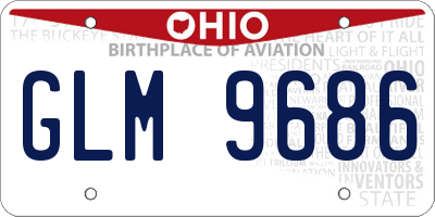 OH license plate GLM9686