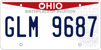 OH license plate GLM9687