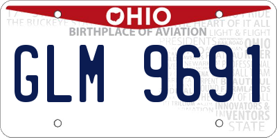 OH license plate GLM9691
