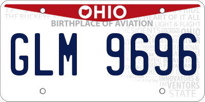 OH license plate GLM9696