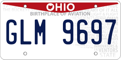 OH license plate GLM9697