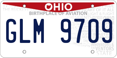 OH license plate GLM9709