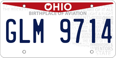 OH license plate GLM9714
