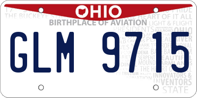 OH license plate GLM9715