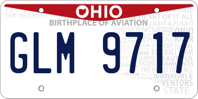 OH license plate GLM9717