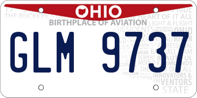 OH license plate GLM9737