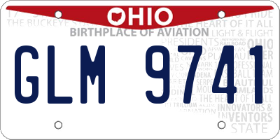 OH license plate GLM9741