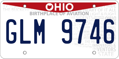OH license plate GLM9746