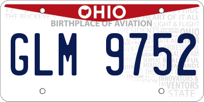 OH license plate GLM9752