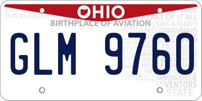 OH license plate GLM9760