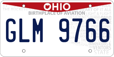 OH license plate GLM9766