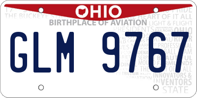 OH license plate GLM9767