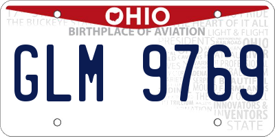 OH license plate GLM9769