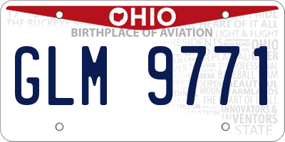 OH license plate GLM9771