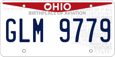 OH license plate GLM9779