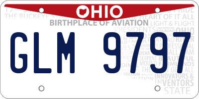 OH license plate GLM9797