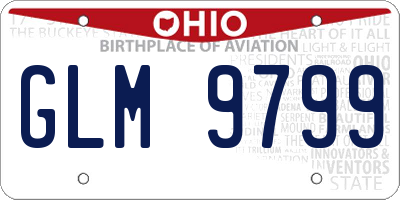 OH license plate GLM9799