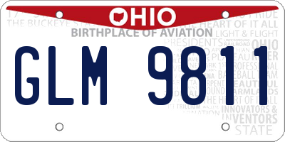 OH license plate GLM9811