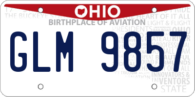 OH license plate GLM9857