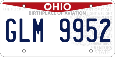 OH license plate GLM9952