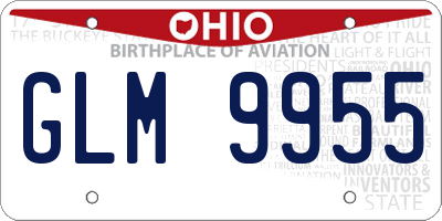 OH license plate GLM9955