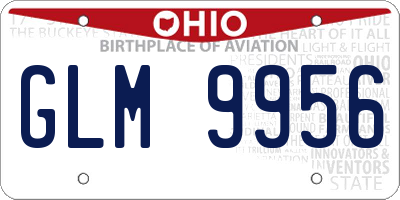 OH license plate GLM9956