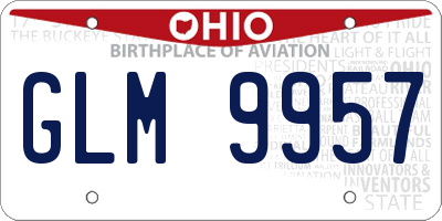 OH license plate GLM9957