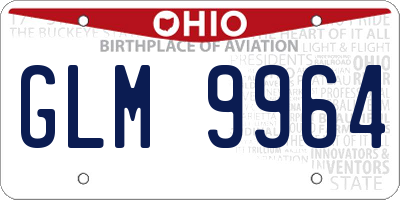 OH license plate GLM9964