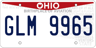 OH license plate GLM9965