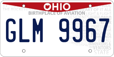 OH license plate GLM9967