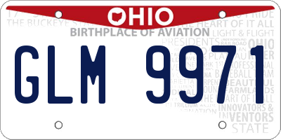 OH license plate GLM9971