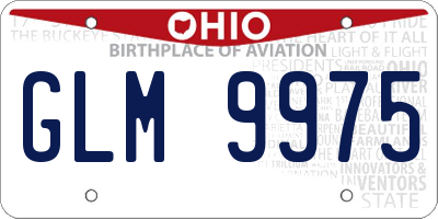 OH license plate GLM9975