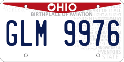 OH license plate GLM9976