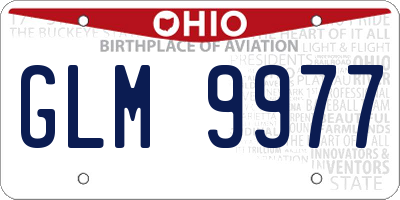 OH license plate GLM9977