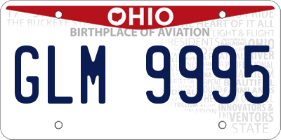 OH license plate GLM9995