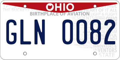 OH license plate GLN0082