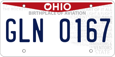 OH license plate GLN0167