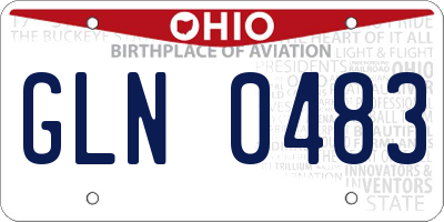 OH license plate GLN0483