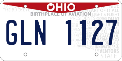 OH license plate GLN1127