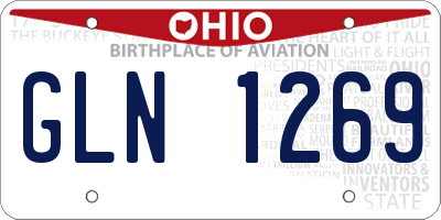 OH license plate GLN1269