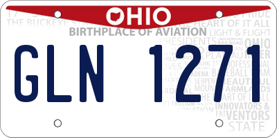 OH license plate GLN1271