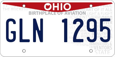OH license plate GLN1295